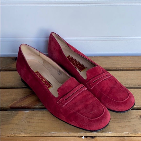 Cole Haan Shoes - Cole Haan City Red Suede Loafer 6.5